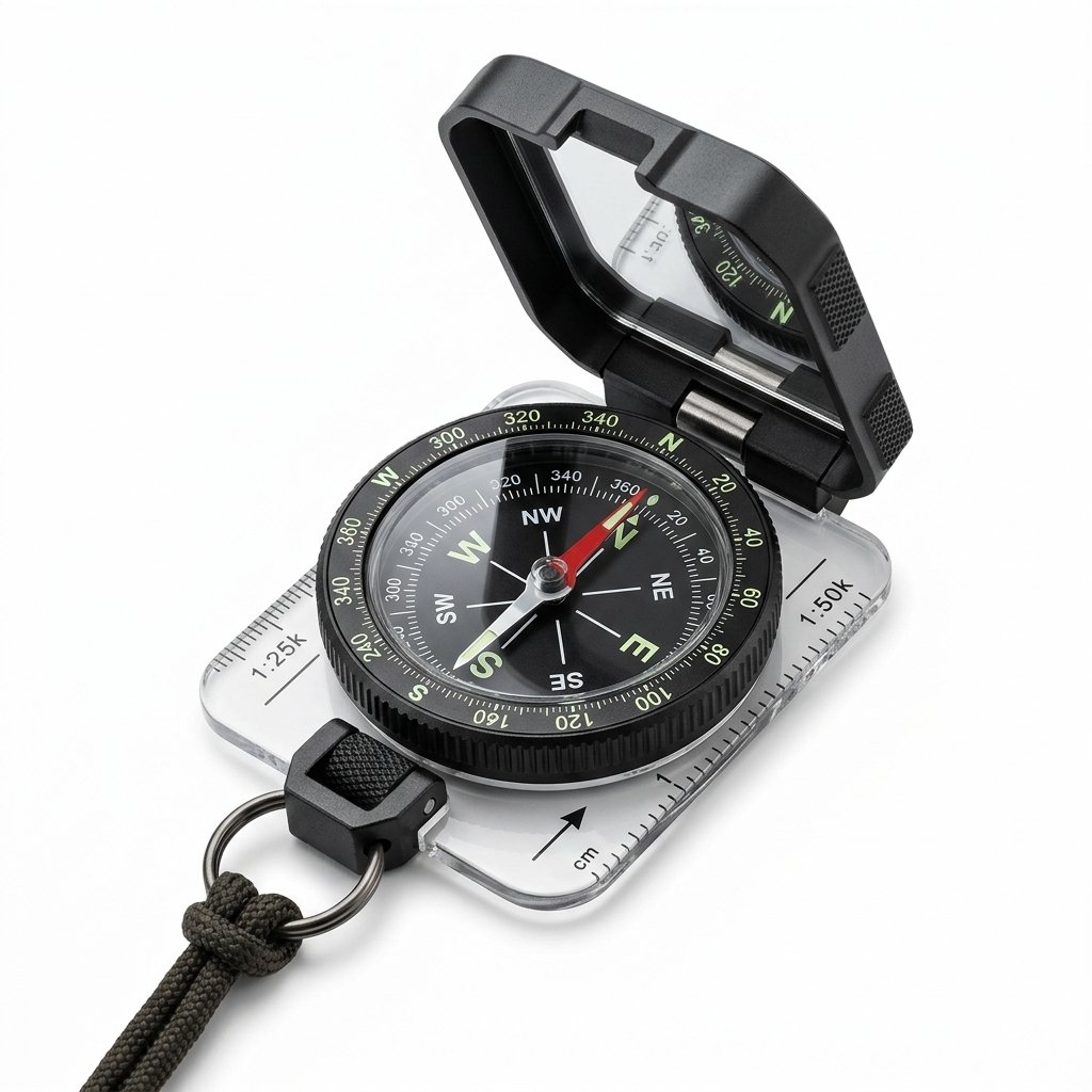 Professional Outdoor Hiking Compass with Clear Dial