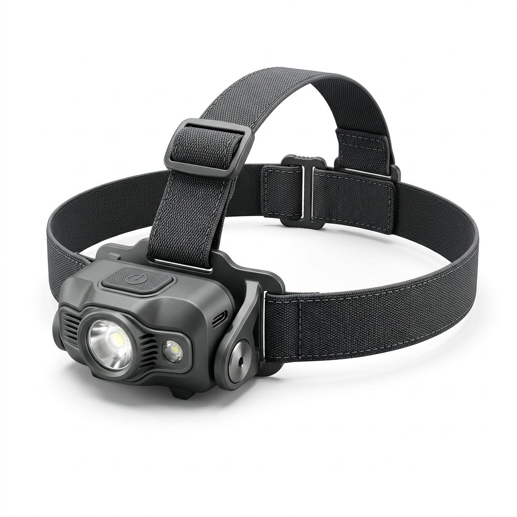 Rechargeable Hiking Headlamp with Adjustable Beam